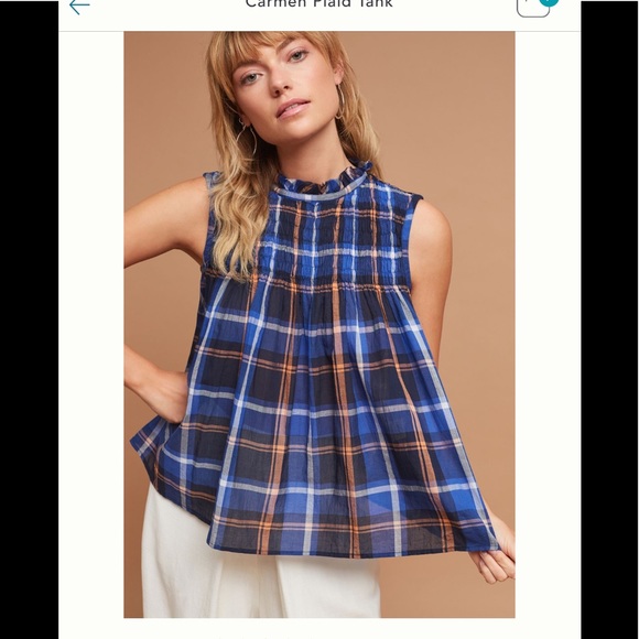 Anthropologie Ne Quittezpas Carmen Plaid Tank - Picture 3 of 7